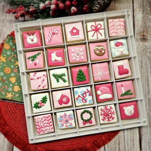 Pink adventi kalendárium mézeskalácsból  - Meska.hu