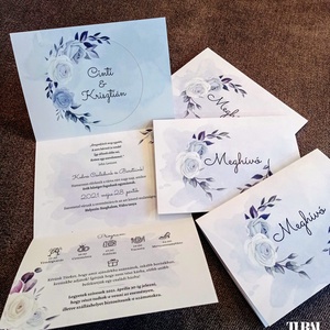Esküvői meghívó- romantikus, virágos, Esküvő, Meghívó & Kártya, Meghívó, Fotó, grafika, rajz, illusztráció, MESKA