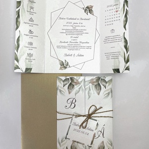 Greenery esküvői meghívó - esküvő - meghívó & kártya - meghívó - Meska.hu