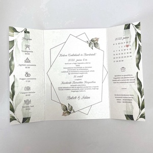 Greenery esküvői meghívó - esküvő - meghívó & kártya - meghívó - Meska.hu