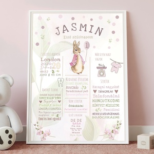 Nyuszis babaposzter  - Meska.hu