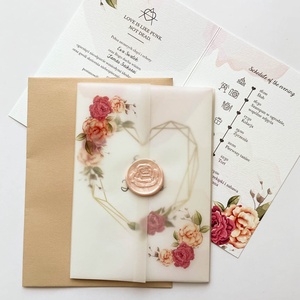 Pausz borítós esküvői meghívó viaszpecséttel, Esküvő, Meghívó & Kártya, Meghívó, Fotó, grafika, rajz, illusztráció, MESKA