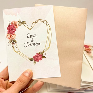 Pausz borítós esküvői meghívó viaszpecséttel - esküvő - meghívó & kártya - meghívó - Meska.hu