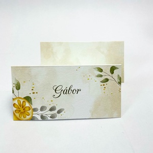 Citromos ültető kártya, Esküvő, Meghívó & Kártya, Ültetési rend, Fotó, grafika, rajz, illusztráció, MESKA