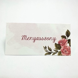 Ültető kártya rózsás, Esküvő, Meghívó & Kártya, Ültetési rend, Fotó, grafika, rajz, illusztráció, MESKA