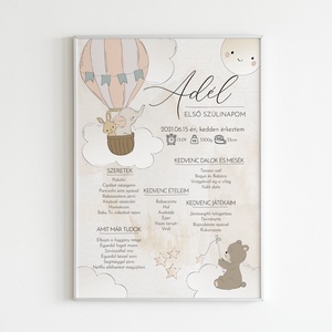 Pasztell babaposzter, Otthon & Életmód, Babaszoba, gyerekszoba, Babaszoba kép, Fotó, grafika, rajz, illusztráció, MESKA