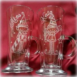 Cappucinos pohár -fiú vagy lány manóval - otthon & életmód - konyhafelszerelés, tálalás - tálalás - bögre & csésze - Meska.hu