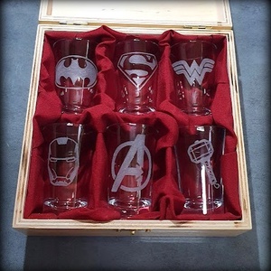 DC - Marvel pálinkás szett  - otthon & életmód - konyhafelszerelés, tálalás - tálalás - pálinkás poharak, szettek - Meska.hu