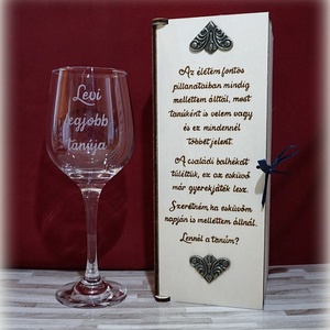 Tanúfelkérő-boros, Esküvő, Meghívó & Kártya, Tanú felkérő, Gravírozás, pirográfia, MESKA