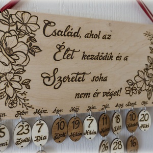 Családi öröknaptár, szülinaptár - Meska.hu