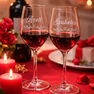Romantikus borospoharak - Meska.hu