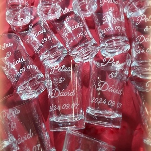 Gravírozott felespohár - köszönőajándék - esküvő - emlék & ajándék - köszönőajándék - Meska.hu