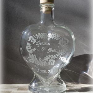 Palack esküvőre, Esküvő, Emlék & Ajándék, Nászajándék, Esküvői pohár, pohárszett, Gravírozás, pirográfia, MESKA