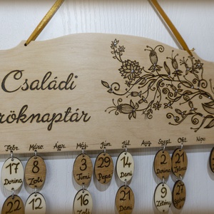Családi öröknaptár, szülinaptár - vidám - otthon & életmód - dekoráció - fali és függő dekoráció - falinaptár & öröknaptár - Meska.hu