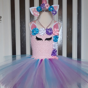 Unikornis varázs tüllruha � pasztell álomruha kislányoknak - ruha & divat - jelmez & álarc - jelmez - Meska.hu