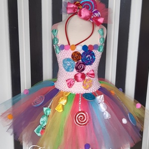 Cukorka jelmez � színes tüll szoknyás jelmez kislányoknak - Meska.hu