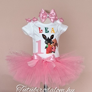 Névre szóló születésnapi tütü szett – 68–128-as méretig , Baba - mama, Babaruházat, Baba ruhák, Csomózás, Tedd igazán különlegessé kislányod születésnapját ezzel az egyedi, kézzel készített tütü szettel! A..., MESKA