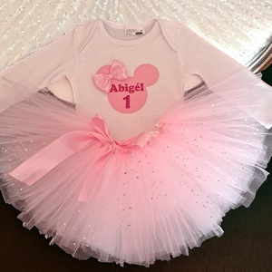 Személyre szabott születésnapi tüll szett, Baba - mama, Babaruházat, Baba ruhák, Csomózás, MESKA