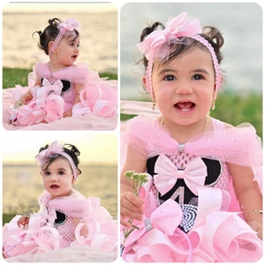 Rózsaszín masnis szülinapi tütü szett  - baba - mama - babaruházat - baba ruhák - Meska.hu