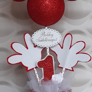 Egérkés 1. születésnapi asztaldísz / dekoráció - otthon & életmód - dekoráció - asztal és polc dekoráció - asztaldísz - Meska.hu