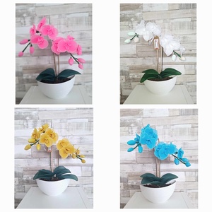 TütüDekor - Harisnyavirág - 2 ágú orchidea (8 elérhető színben), Otthon & Életmód, Dekoráció, Asztal és polc dekoráció, Asztaldísz, Mindenmás, Virágkötés, MESKA