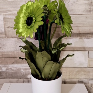 TütüDekor -  Szatén szalag gerbera 3 ágú (3 színben), Otthon & Életmód, Dekoráció, Asztal és polc dekoráció, Asztaldísz, Mindenmás, Virágkötés, MESKA