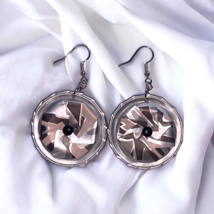 46. Színes egyedi fülbevaló újrahasznosított Nespresso kapszulából, Ékszer, Fülbevaló, Lógós kerek fülbevaló, Újrahasznosított alapanyagból készült termékek, MESKA