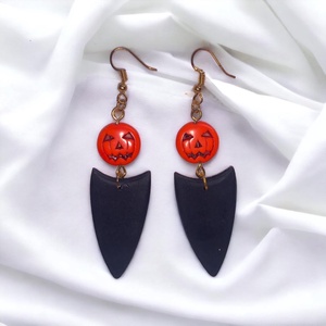 36. Halloween-i fülbevaló tökökkel - Meska.hu