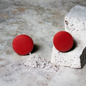 Piros bedugós pötty fülbevaló - Meska.hu