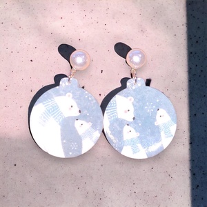 Jegesmedvés karácsonyi fülbevaló - Meska.hu