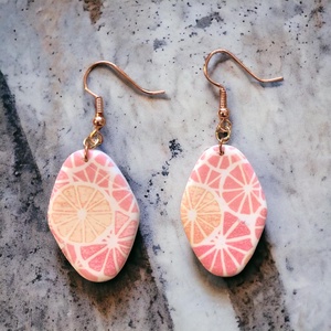 269. Vérnarancsos fülbevaló - Meska.hu