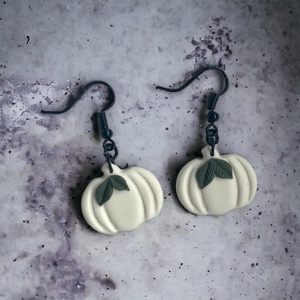 455. Halloween tökök levéllel fülbevaló - Meska.hu