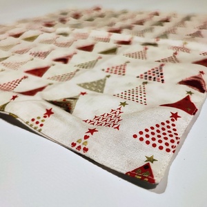 Kétoldalas karácsonyi szalvéta: fehér-piros/ 2 db - karácsony - karácsonyi lakásdekoráció - ünnepi asztaldekoráció - Meska.hu