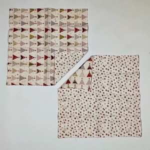 Kétoldalas karácsonyi szalvéta: fehér-piros/ 2 db - karácsony - karácsonyi lakásdekoráció - ünnepi asztaldekoráció - Meska.hu