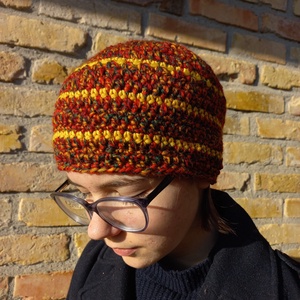 Indián nyár - horgolt női sapka - ruha & divat - sál, sapka, kendő - sapka - Meska.hu