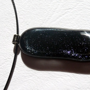 Csillogó fekete medál -  - Meska.hu