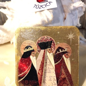 Három királyok hűtőmágnes  - karácsony - adventi díszek - adventi asztaldísz - Meska.hu
