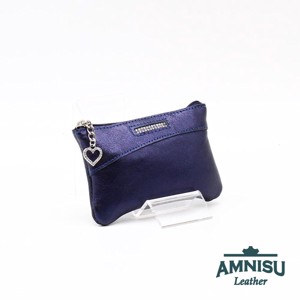 Metál sötétkék ívelt egy cipzáras swarovski köves kulcstartó D6012, Táska & Tok, Kulcstartó & Táskadísz, Kulcstartó, , MESKA