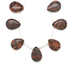 Jáspis leopárd csepp 18x24mm, Kellékek & szerszámok, Ásvány alapanyag, Ásványfüzér, , MESKA