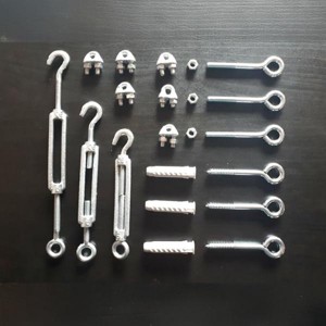 Profi Napvitorla Kit Szerelési Egységcsomag Háromszögletű Napvitorlákhoz, , , MESKA