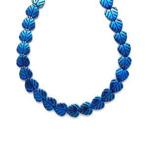 Hematit szinezett kék levél 8x8mm, Kellékek & szerszámok, Ásvány alapanyag, Ásványfüzér, , MESKA