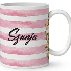 Névvel kérhető - Liliom és cuki manó mintás bögre - otthon & életmód - konyhafelszerelés, tálalás - tálalás - bögre & csésze - Meska.hu