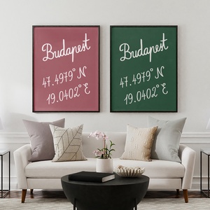 Magyar települések földrajzi koordinátái � nyomtatható poszter - Meska.hu