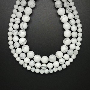 Howlit golyó 4,5-5mm  ékszerkészítő alapanyag (füzér), Kellékek & szerszámok, Ásvány alapanyag, Ásványfüzér, , MESKA