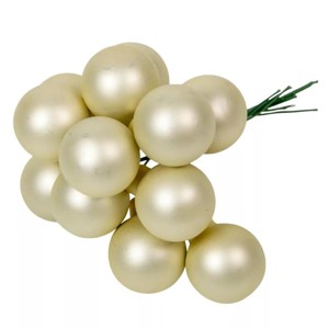 Üveggömb pick 2,5 cm - fehérmenta - matt 12 db, Kellékek & szerszámok, Dekorációs kellékek, Üveggömb pick, , MESKA