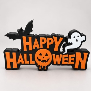 Happy Halloween feliratos dísz � őszi lakásdekoráció - otthon & életmód - dekoráció - halloween - halloweeni asztaldísz - Meska.hu