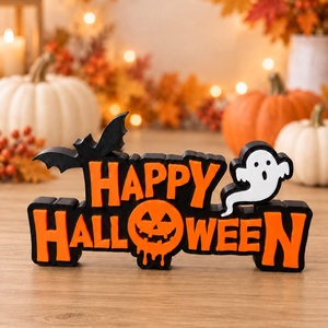 Happy Halloween feliratos dísz � őszi lakásdekoráció - otthon & életmód - dekoráció - halloween - halloweeni asztaldísz - Meska.hu