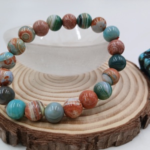 Mongóliai zöld achát, nyugalom köve - ékszer - karkötő - ásványkarkötő - Meska.hu