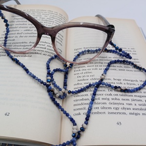 Szodalit ásvány szemüveglánc - Meska.hu