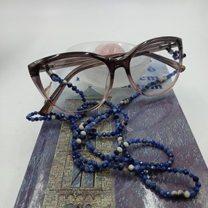 Szodalit ásvány szemüveglánc - ékszer - nyaklánc - hosszú nyaklánc - Meska.hu